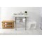 Kingston Brass 36 Carrara Marble Console Sink with Stainless Steel Legs, Marble WhitePolished Nickel LMS36M8SQ6ST - alternate 3